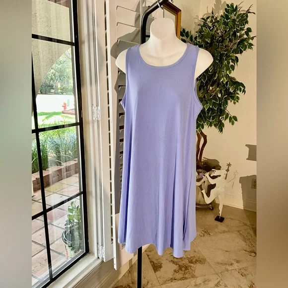 periwinkle t shirt dress H By Halston High Low Maxi T-Shirt Dress Periwinkle Blue Size Medium